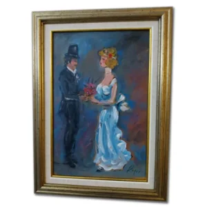 Πίνακας Ζωγραφικής "DORIS" (Μ. Παπαγεωργίου) – Κλασική Φιγούρα Ζευγαριού